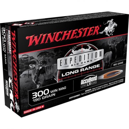 Winchester Ammunition Expedition Big Game Long Range 190 gr Accubond LR .300 Win Mag Ammo, 20/box - S300LR