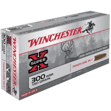 Winchester Ammunition Super-X 150 gr Power-Core .300 WSM Ammo, 20/box - X300WSMLF