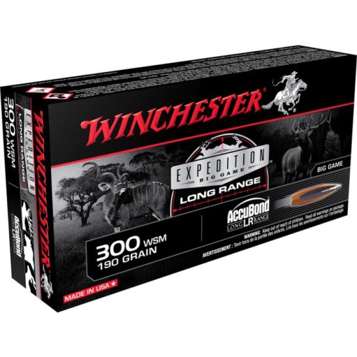 Winchester Ammunition Expedition Big Game Long Range 190 gr Accubond LR .300 WSM Ammo, 20/box - S300SLR