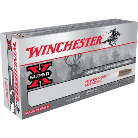 Winchester Ammunition Super-X 185 gr Power-Point Subsonic .308 Win Ammo, 20/box - X308SUBX