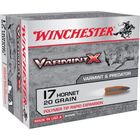 Winchester Ammunition Varmint-X 20 gr Rapid Expansion .17 Hornet Ammo, 20/box - X17P