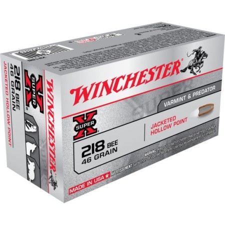 Winchester Ammunition Super-X 46 gr Jacketed Hollow Point .218 Bee Ammo, 50/box - X218B