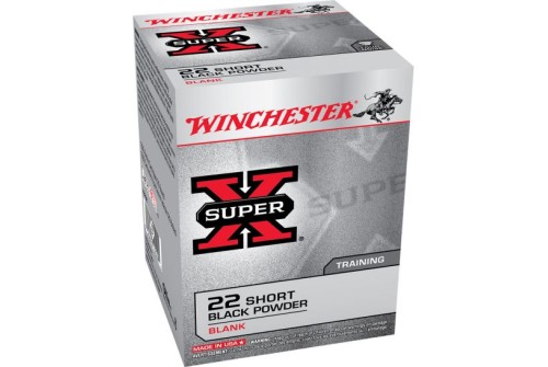 Winchester Ammunition Super-X Blank Black Powder .22 Short Ammo, 50/box - X22SB