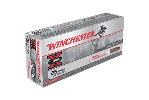 Winchester Ammunition Super-X 120 gr Positive Expanding Point .25 WSSM Ammo, 20/box - X25WSS