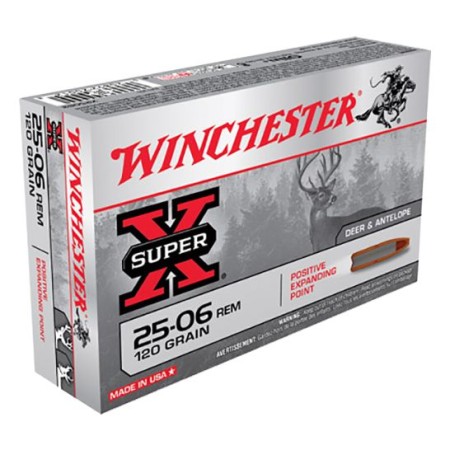 Winchester Ammunition Super-X 120 gr Positive Expanding Point .25-06 Rem Ammo, 20/box - X25062