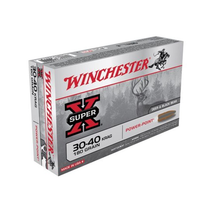 Winchester Ammunition Super-X 180 gr Power-Point .30-40 Krag Ammo, 20/box - X30401