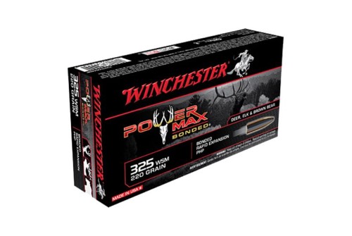 Winchester Ammunition Power Max Bonded 220 gr Rapid Expansion, Protected Hollow Point .325 WSM Ammo, 20/box - X325WSMBP