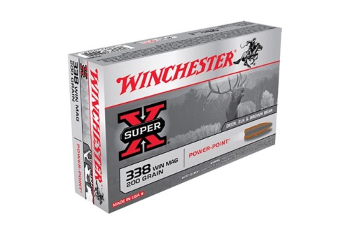 Winchester Ammunition Super-X 200 gr Power-Point .338 Win Mag Ammo, 20/box - X3381