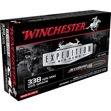 Winchester Ammunition Expedition Big Game 225 gr AccuBond CT .338 Win Mag Ammo, 20/box - S338CT