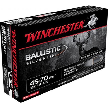 Winchester Ammunition Ballistic Silvertip 300 gr Polymer Tip .45-70 Ammo, 20/box - SBST4570