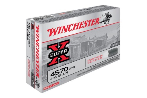 Winchester Ammunition Super-X 405 gr Lead Flat Nose .45-70 Ammo, 20/box - X4570CB