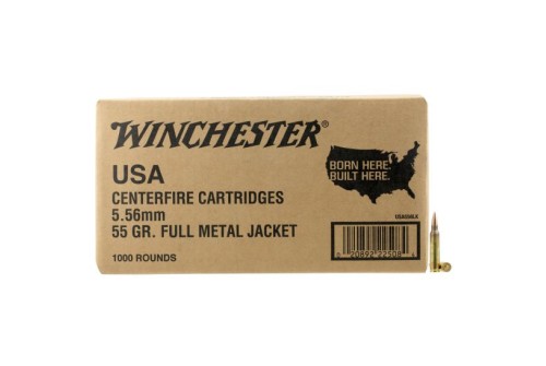 Winchester Ammunition 55 gr Full Metal Jacket 5.56 Ammo, 1000/box - WM1931000