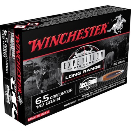 Winchester Ammunition Expedition Big Game Long Range 142 gr Accubond LR 6.5 Crd Ammo, 20/box - S65LR