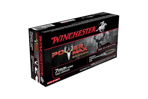 Winchester Ammunition Power Max Bonded 150 gr Rapid Expansion, Protected Hollow Point 7mm WSM Ammo, 20/box - X7MMWSMBP