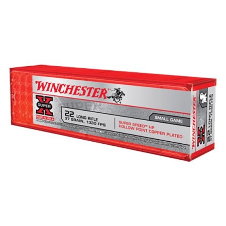 Winchester Ammunition Super-X 37 gr Super Speed HP Hollow Point Copper-Plated .22lr Ammo, 100/box - X22LRHSS1