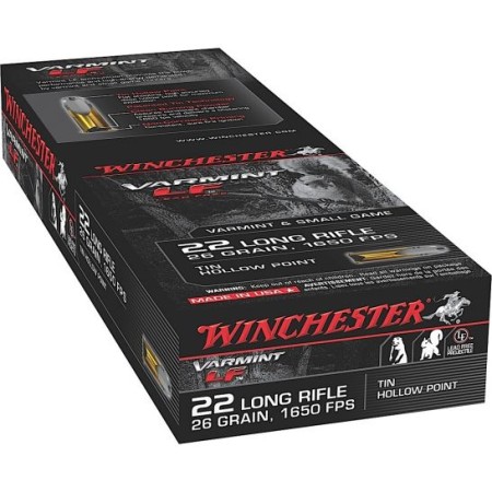 Winchester Ammunition Varmint-LF 26 gr Hollow Point .22lr Ammo, 50/box - X22LRHLF