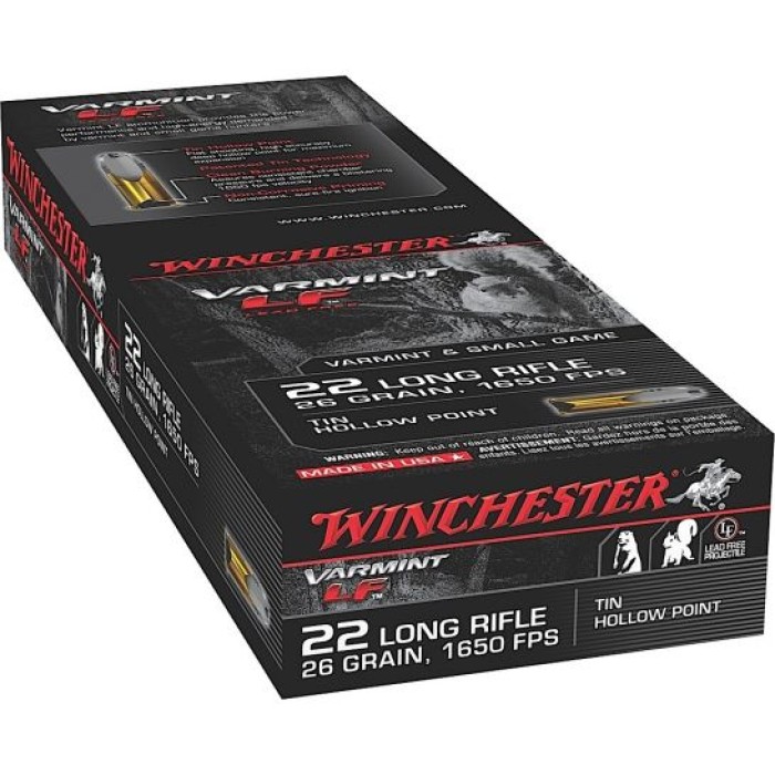 Winchester Ammunition Varmint-LF 26 gr Hollow Point .22lr Ammo, 50/box - X22LRHLF