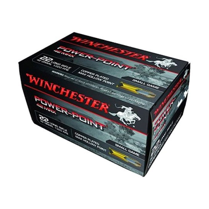 Winchester Ammunition Varmint-HV 42 gr Power-Point .22lr Ammo, 50/box - PP22LRH42U