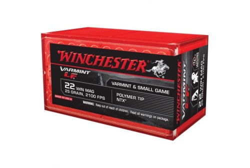 Winchester Ammunition Varmint-LF 25 gr Jacketed Hollow Point .22 Win Mag Ammo, 50/box - X22MHLF