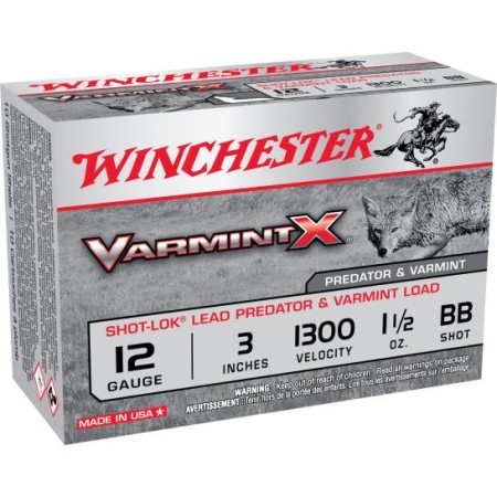 Winchester Ammunition Varmint-X Shot-Lok 3" 12 Gauge Ammo BB, 10/box - X123VBB