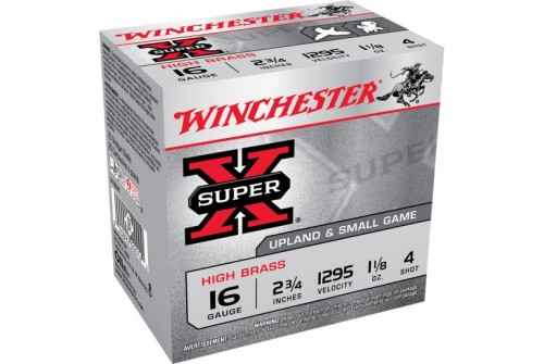 Winchester Ammunition Super-X High Brass 2.75" 16 Gauge Ammo 6, 25/box - X16H6