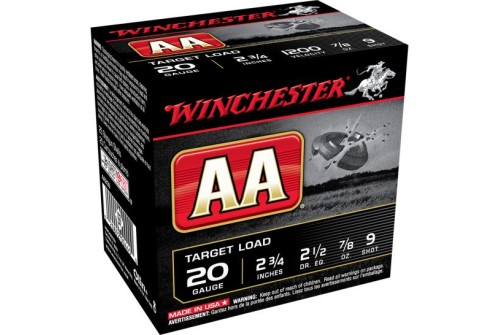 Winchester Ammunition AA 2.75" 20 Gauge Ammo 9, 25/box - AA209