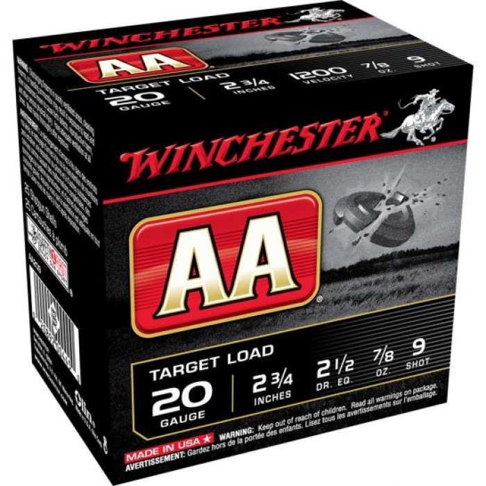 Winchester Ammunition AA 2.75" 20 Gauge Ammo 9, 25/box - AA209