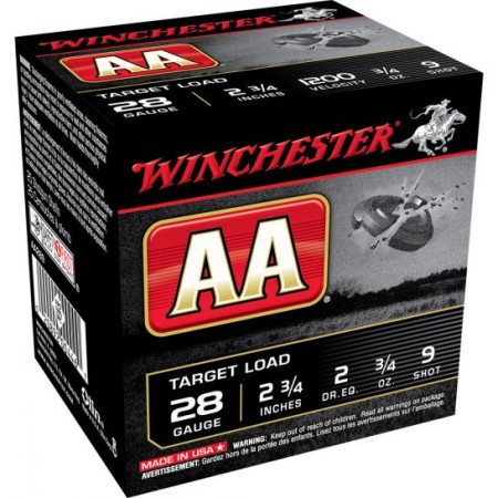 Winchester AA 2.75" 28 Gauge Ammo #9 Shot, 25 rds/box - AA289