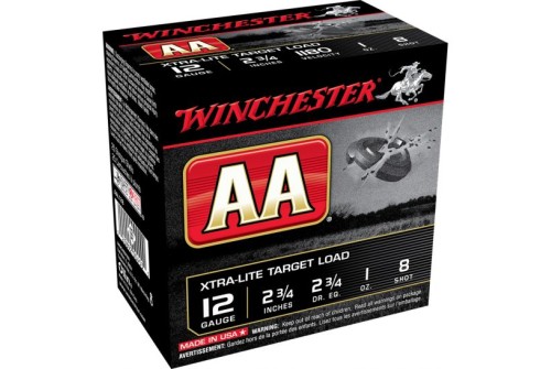 Winchester Ammunition AA Xtra-Lite 2.75" 12 Gauge Ammo 8, 25/box - AAL128