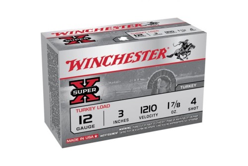 Winchester Ammunition Super-X Turkey Load 3" 12 Gauge Ammo 4, 10/box - X123MT4