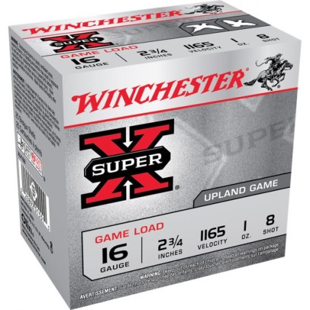 Winchester Ammunition Super-X Game Load 2.75" 16 Gauge Ammo 8, 25/box - XU168