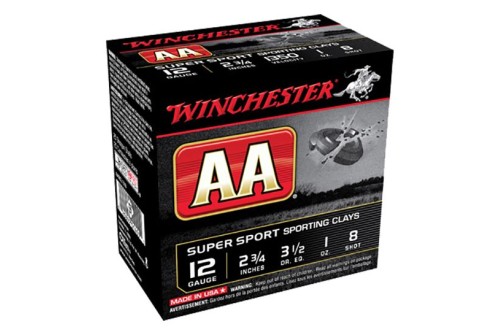 Winchester Ammunition AA Super Sport 2.75" 12 Gauge Ammo 8, 25/box - AASCL128