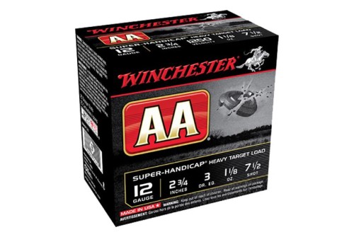 Winchester Ammunition AA Super Handicap 2.75" 12 Gauge Ammo 7-1/2, 25/box - AAHA127