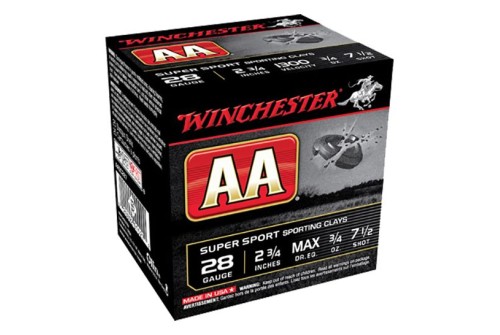 Winchester Ammunition AA Super Sport 2.75" 28 Gauge Ammo 7-1/2, 25/box - AASC287