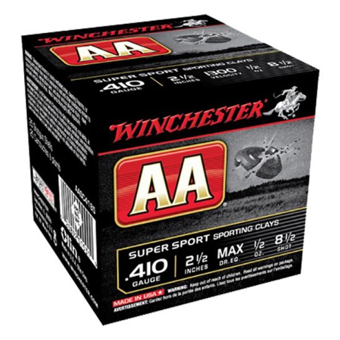 Winchester Ammunition AA Super Sport 2.5" 410 Gauge Ammo 8-1/2, 25/box - AASC4185