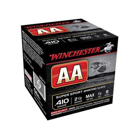 Winchester Ammunition AA Super Sport 2.5" 410 Gauge Ammo 8, 25/box - AASC418