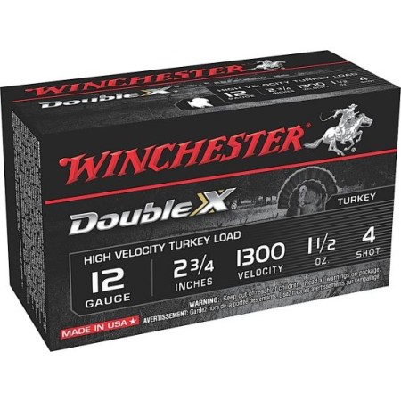 Winchester Ammunition Double X 2.75" 12 Gauge Ammo 4, 10/box - STH124