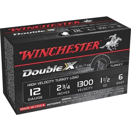 Winchester Ammunition Double X 2.75" 12 Gauge Ammo 6, 10/box - STH126