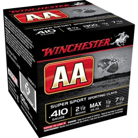 Winchester Ammunition AA Super Sport 2.5" 410 Gauge Ammo 7-1/2, 25/box - AASC417