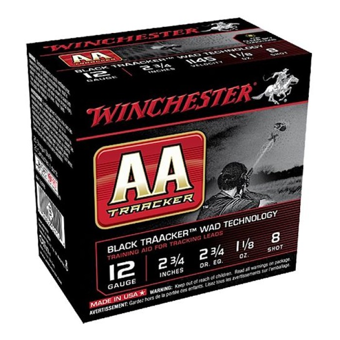 Winchester Ammunition AA Orange Traacker Wad Tech 2.75" 12 Gauge Ammo 8, 25/box - AA128TB
