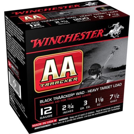 Winchester Ammunition AA Black Traacker Wad - Heavy 2.75" 12 Gauge Ammo 7-1/2, 25/box - AAM127TB