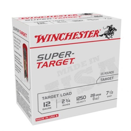 Winchester Ammunition Super Target 2.75" 12 Gauge Ammo 7-1/2 - TRGT12507