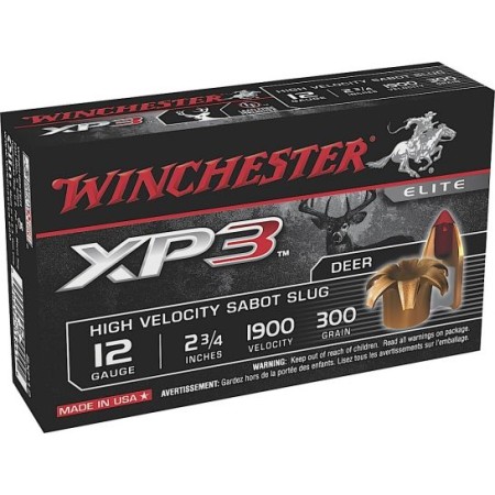 Winchester Ammunition XP3 High Velocity 2.75" 12 Gauge Ammo, 5/box - SXP12