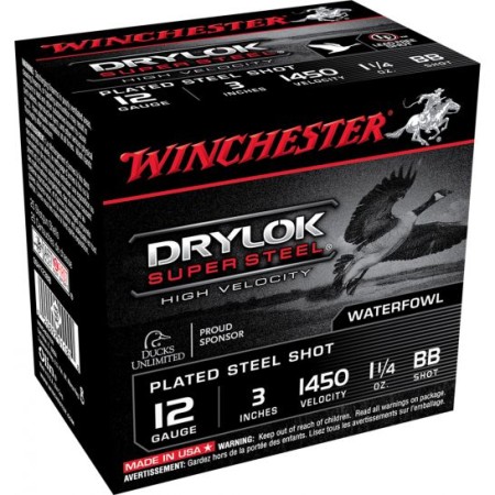 Winchester Ammunition Drylock Super Steel 3" 12 Gauge Ammo BB, 25/box - SSH123BB
