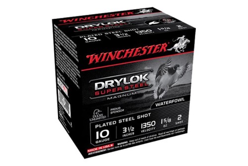 Winchester Ammunition Drylock Super Steel 3.5" 10 Gauge Ammo 2, 25/box - XSC102