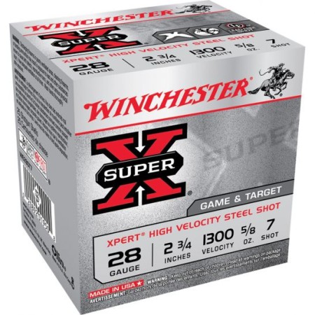 Winchester Ammunition Super-X 2.75" 28 Gauge Ammo 7, 25/box - WE28GT7