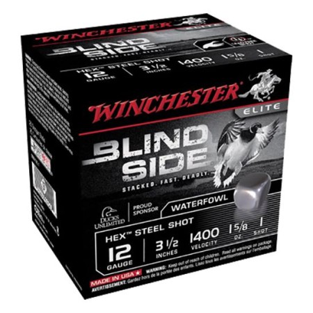 Winchester Ammunition Blindside 3.5" 12 Gauge Ammo 1, 25/box - SBS12L1