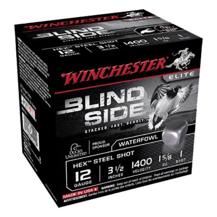 Winchester Ammunition Blindside 3.5" 12 Gauge Ammo 1, 25/box - SBS12L1