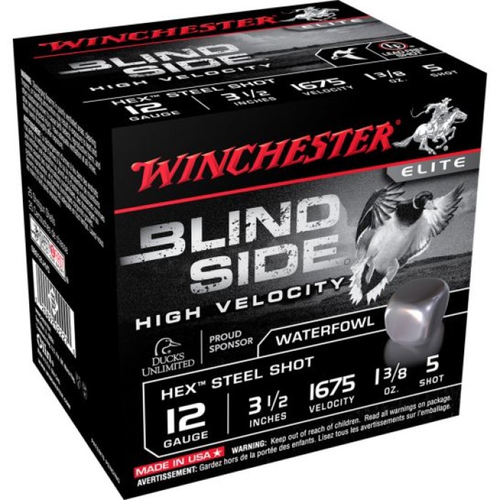 Winchester Ammunition Blindside 3.5" 12 Gauge Ammo 5, 25/box - SBS12LHV5