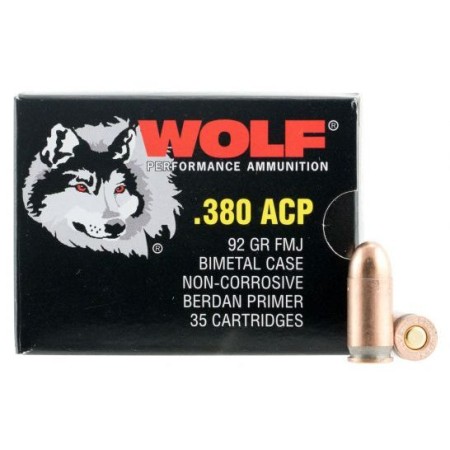 Wolf 917Fmj Handgun 380 Auto Colt Pistol Full Metal Jacket 91 GR 1000 Rds